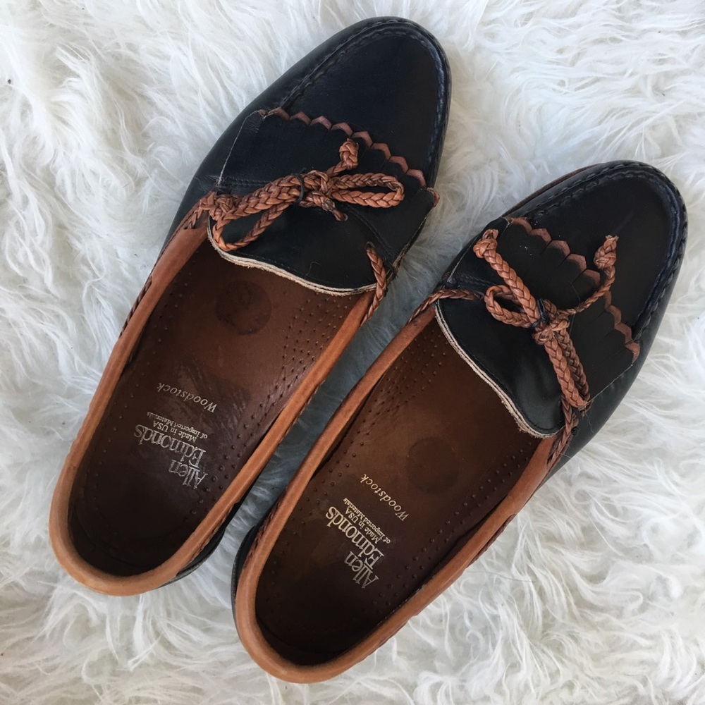 Allen Edmonds Sz 8.5 Mens Woodstock Two Tone